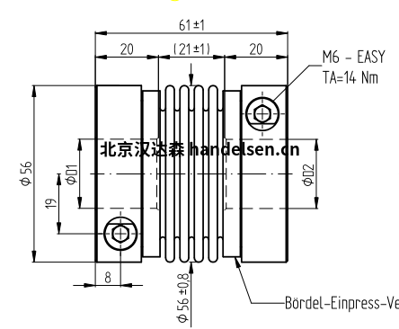 JAKOB 金属波纹管联轴器KP35