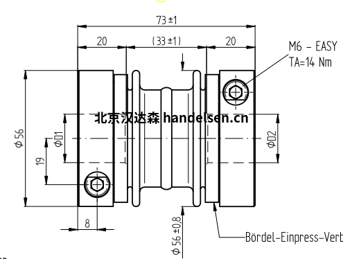 JAKOB 金属波纹管联轴器KR50