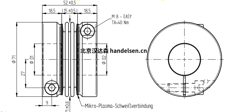 JAKOB 金属波纹管联轴器KG140-2W