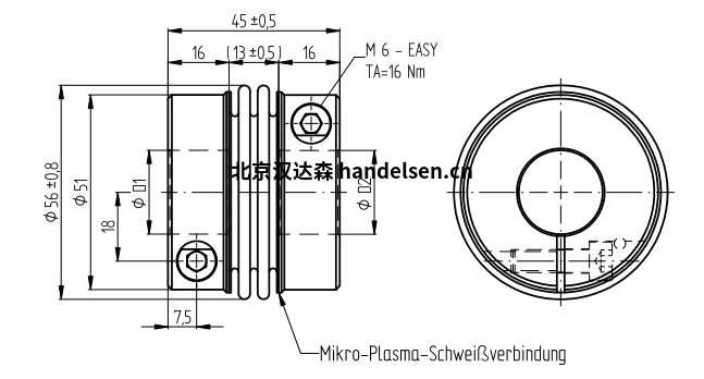 JAKOB 金属波纹管联轴器KG40-2W