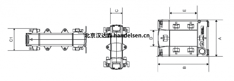 Janitza KBU型分芯剩余电流互感器尺寸图