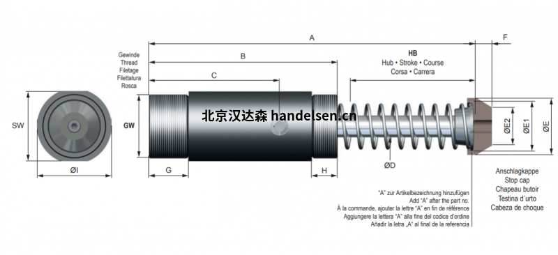 weforma 工业吸震器WM-E系列尺寸