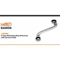Bahco镀铬S型棘轮扳手1320SRM米制套装1320RM/高性能