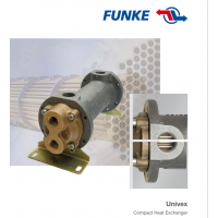 FUNKE 管壳式换热器，主要用于冷却液体，如润滑油、以及通过饱和蒸汽加热