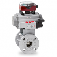 Warex Valve 球阀 DBV 400，法兰连接，专门用于粉末和散装处理