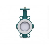 InterApp蝶阀BiancaDN32适用于腐蚀性流体和高纯度应用PTFE 内衬